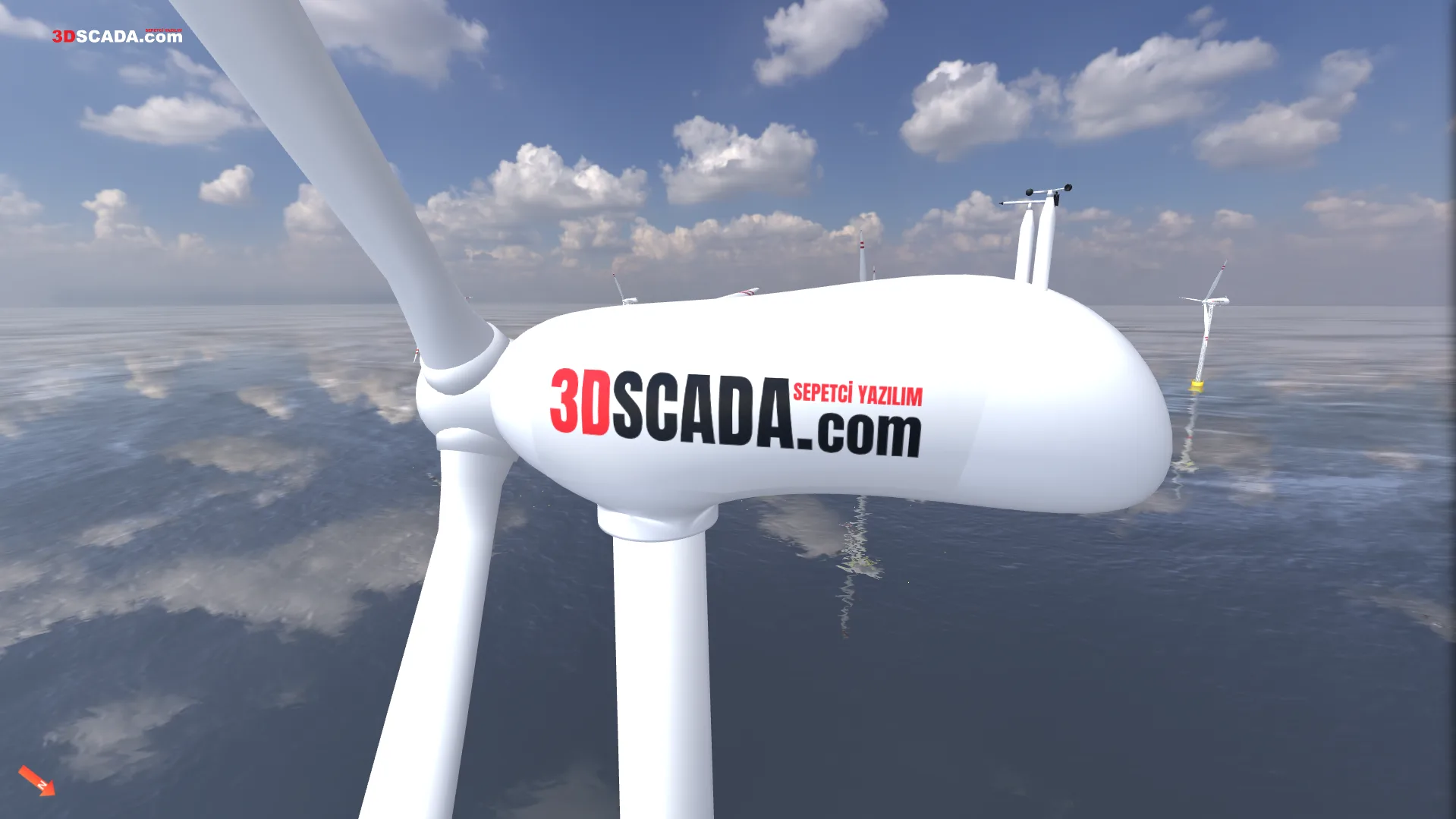 Left side view of the nacelle from the SCADA system.
